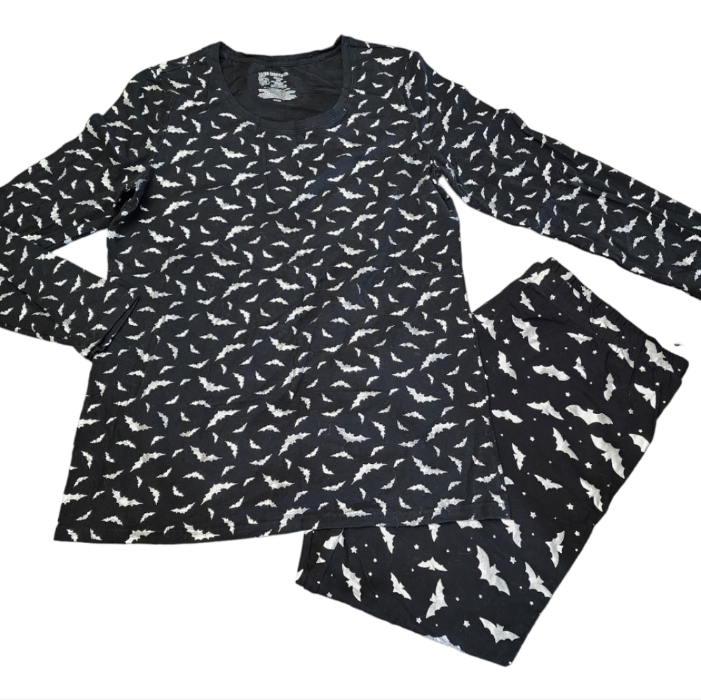 No Boundaries Silver Bat Pant Shirt Set Size XL